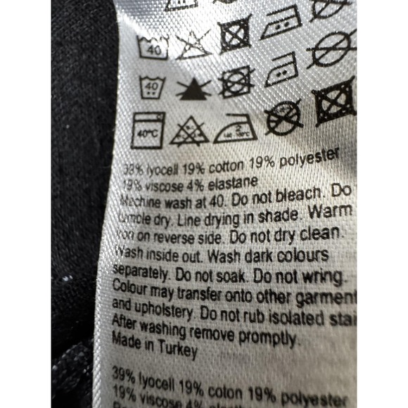 AllSaints Miller Jeans Womens 30 Charcoal Gray Skinny Stretch Raw Step Hem - Picture 10 of 13